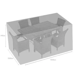 6 Seat Rectangular Set Cover