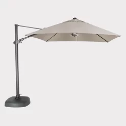 Kettler 3.0M Square Free Arm Stone Canopy With Led Lights And Wireless Speaker