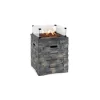 Kettler Stone Fire Pit Square 52cm With Glass Surround & Regulator