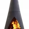 Colorado Black Medium Steel Chiminea By La Hacienda