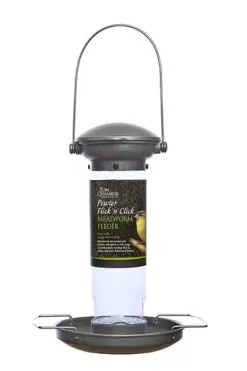 Pewter Flick 'N' Click Mealworm Feeder
